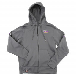 はづきTWINKLE HOOD ZIP-UP GREY はづきTWINKLE HOOD ZIP-UP GREY Heather_Track_Hoodie_Front_FF.
