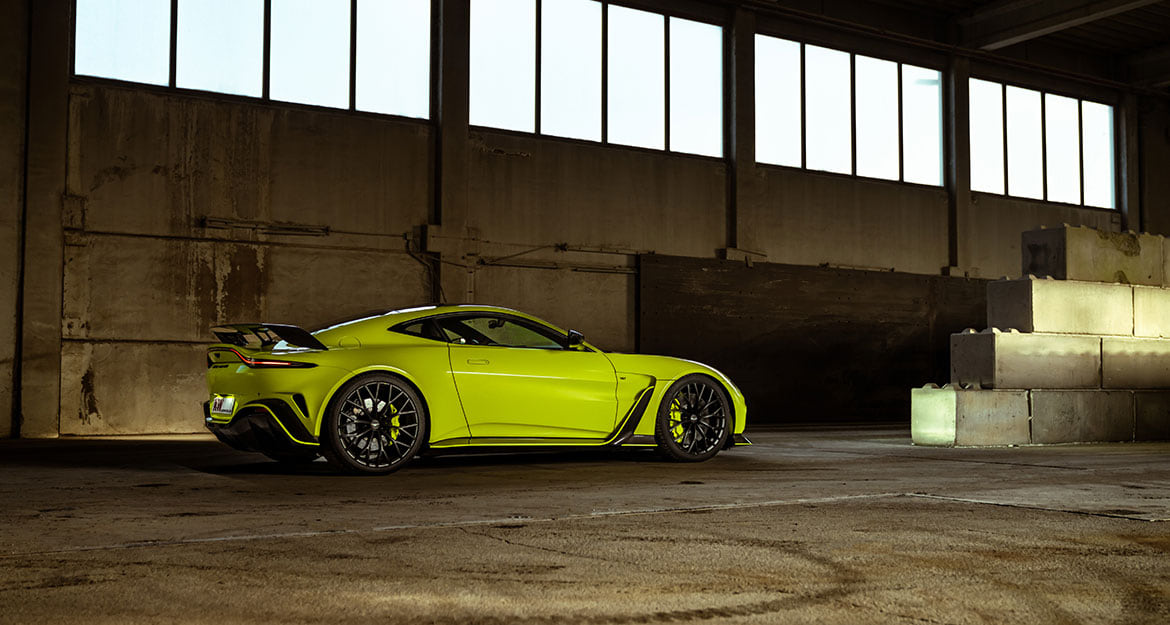 We were lucky enough to equip one of the few V12 with our KW height adjustable springs