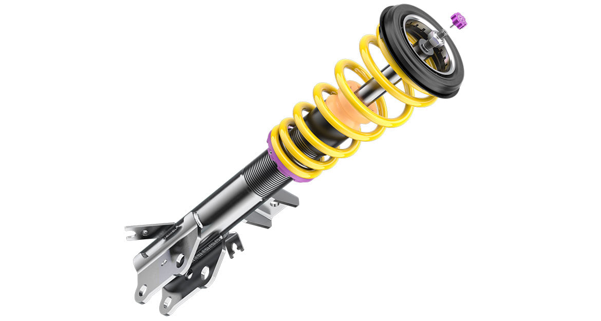 Rebound influences the the entire handling of the car and can be adjusted within 16 clicks