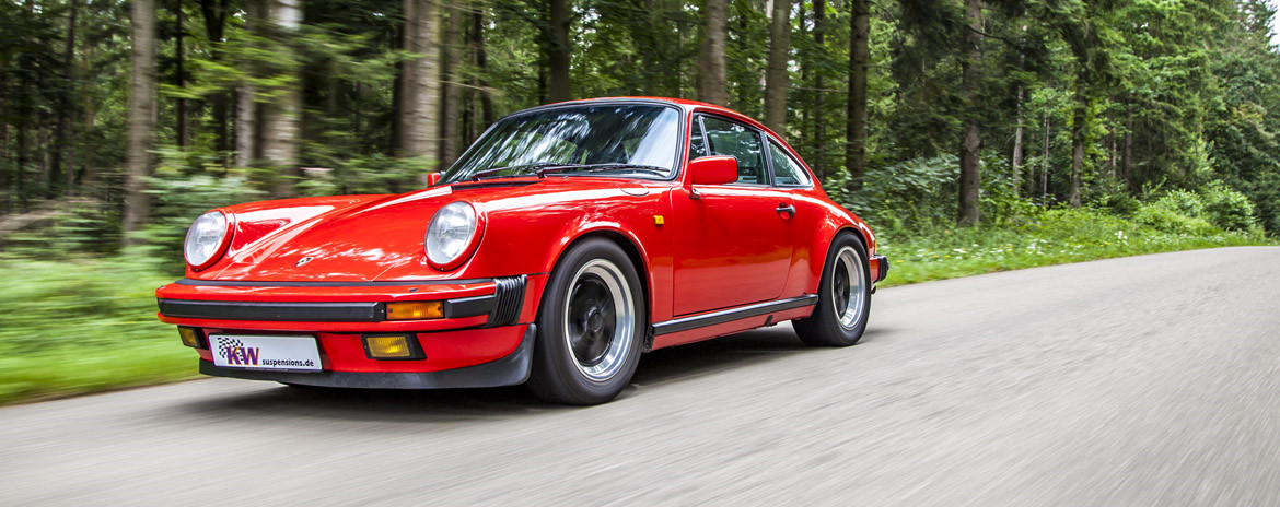 KW coilovers in a Porsche 911 G Body
