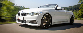 KW coilovers in a BMW 4er Typ F34 Cabrio